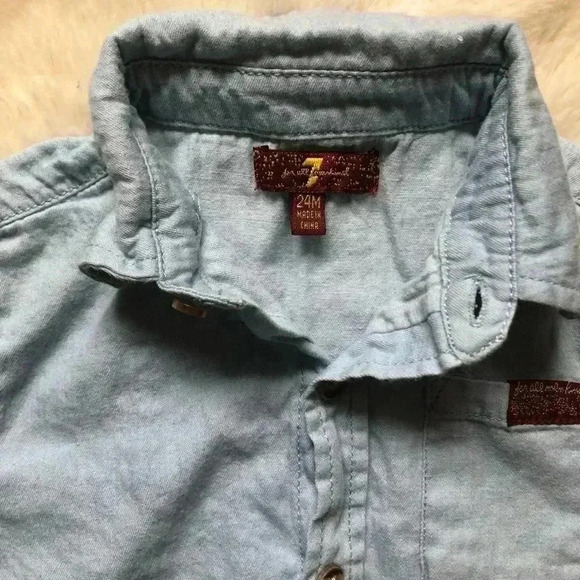 7 For All Mankind Toddler Button Down Shirt 24M - Picture 6 of 8